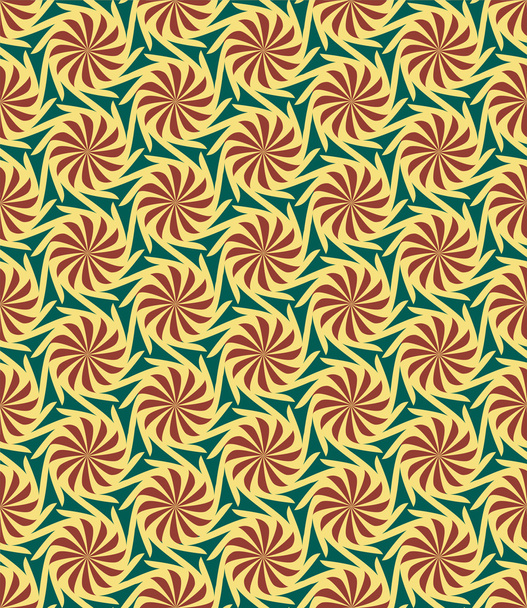 Seamless twisted flowers pattern - Vector, Image