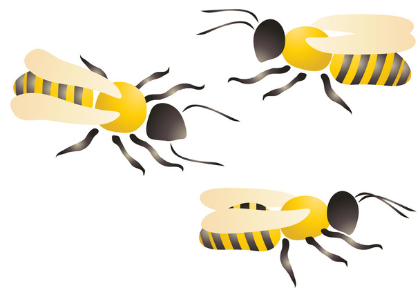 ミツバチやスズメバチ - ベクター画像