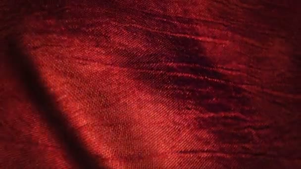Red silk fabric blowing in the wind - Footage, Video