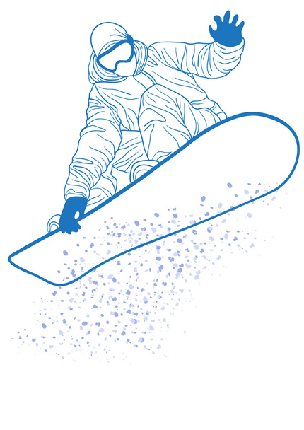 Snowboarder - Vector, imagen
