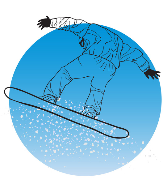 Snowboarden - Vector, afbeelding