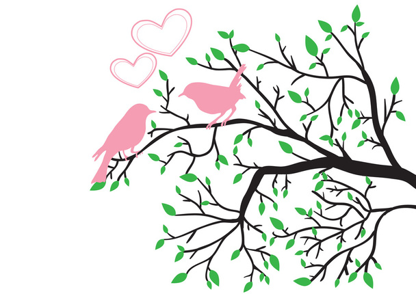 A madarak tavaszi szerelem - Vektor, kép