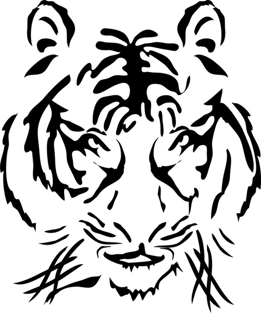 ベンガルの虎の頭 - ベクター画像