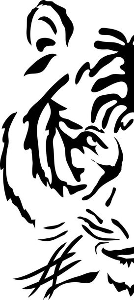 Medio hocico de tigre de bengala
 - Vector, Imagen