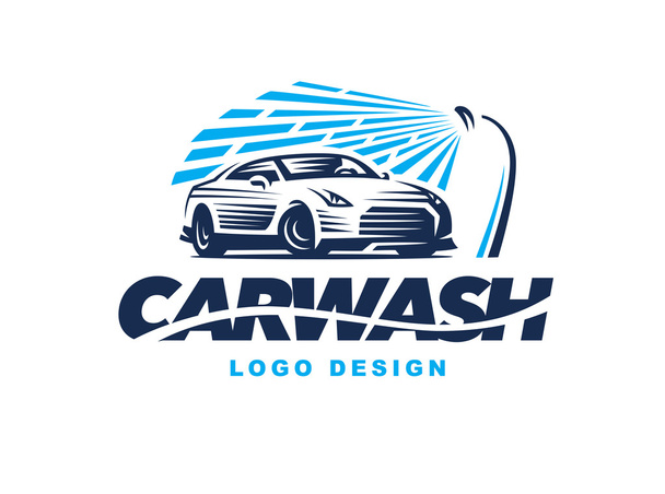 Logo car wash on light background. - Vector, Image