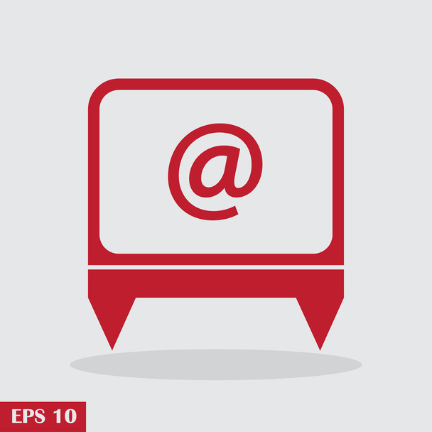 Email sign web icon - Vector, afbeelding