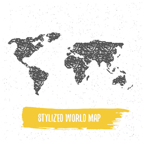 Stylized World Map - Φωτογραφία, εικόνα