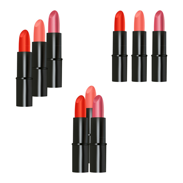Isolated object. Cosmetics. Lipstick. Care. Beauty. Realistic ob - Vector, Image