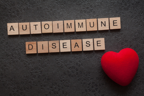 Auto-immune ziekte op zwart - Foto, afbeelding