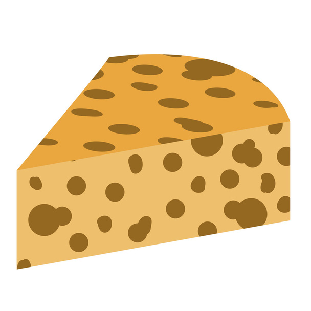cheese piece isolated icon design - Vector, Image