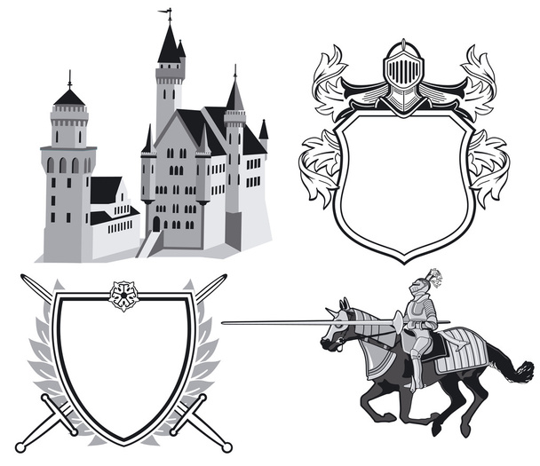 Cavaliere e castello
 - Vettoriali, immagini