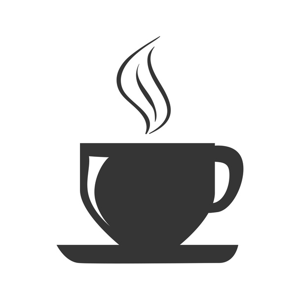 Fresh and hot coffee cup - Vector, afbeelding
