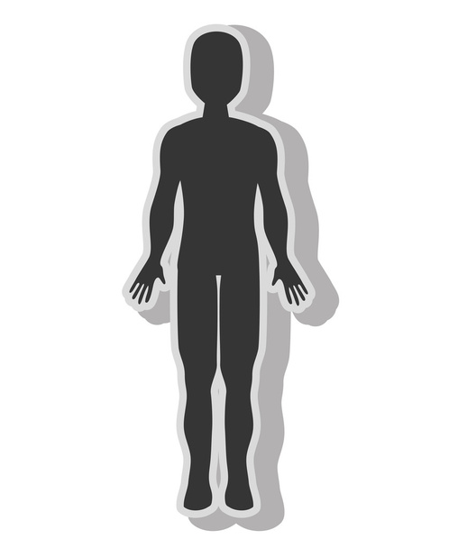 Silhouette corpo maschile
 , - Vettoriali, immagini