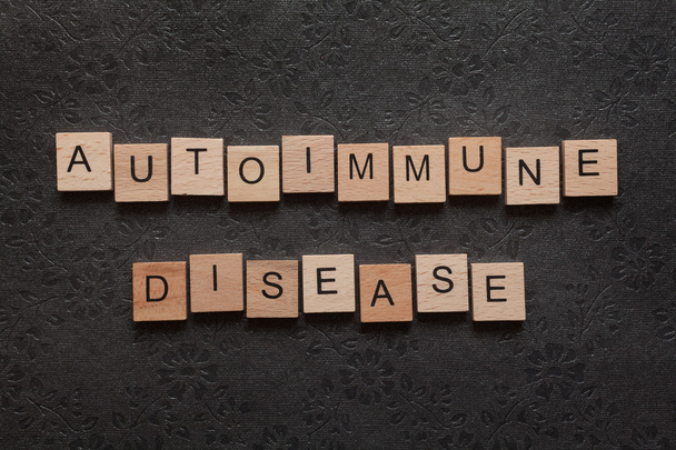 Autoimmune disease on black - Photo, Image