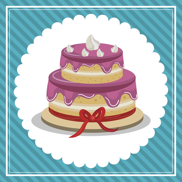 delicious cake  isolated icon design - Вектор, зображення