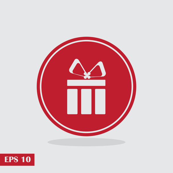 Gift icon. Vector illustration. Flat design style. - Vector, Image
