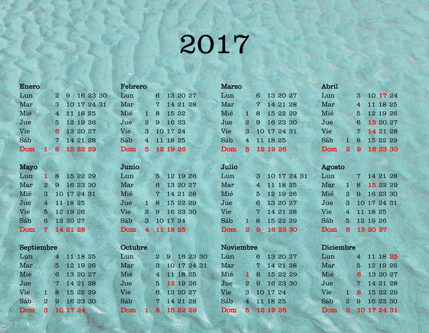 Calendario del año 2017 - España con fondo marino
 - Foto, imagen