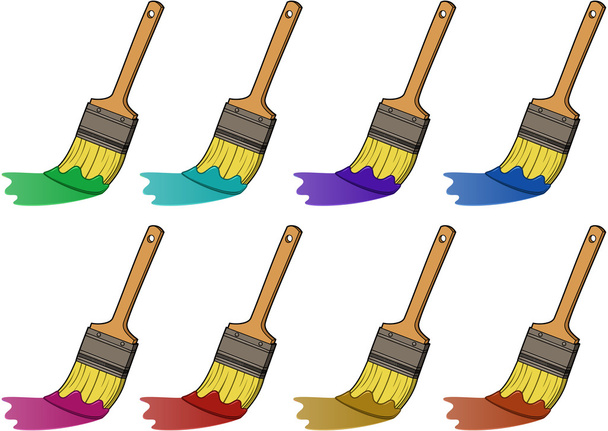 Paint Brushes - vector illustration - Vector, Image