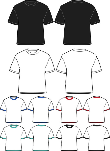 Набор футболок - набор векторных иллюстраций
 - Вектор,изображение