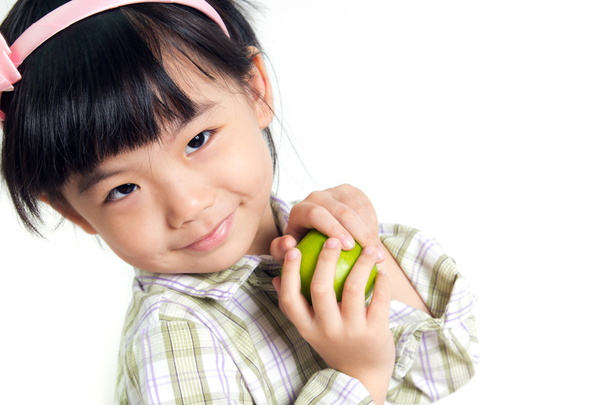 Lapsi vihreä omena
 - Valokuva, kuva