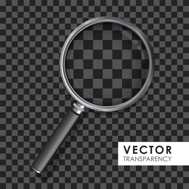 magnifying glass black - Vector, Image
