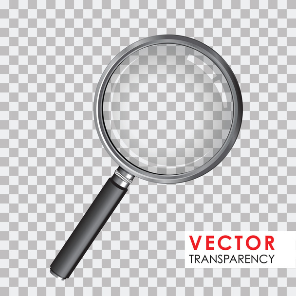magnifying glass transparency - Vector, Image