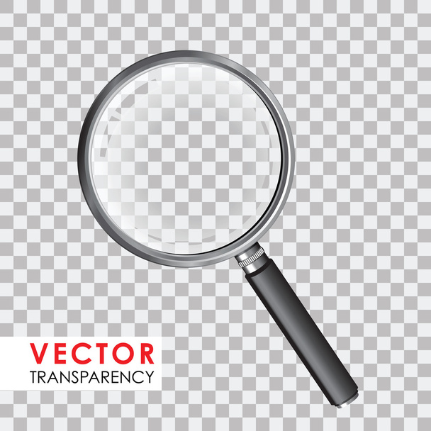 Vergrootglas transparantie - Vector, afbeelding