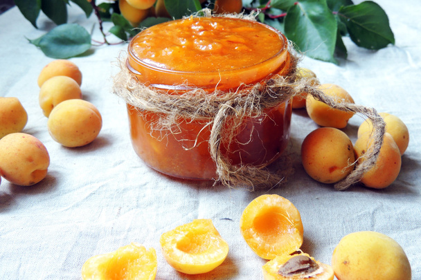 Apricots and apricot jam - Photo, Image