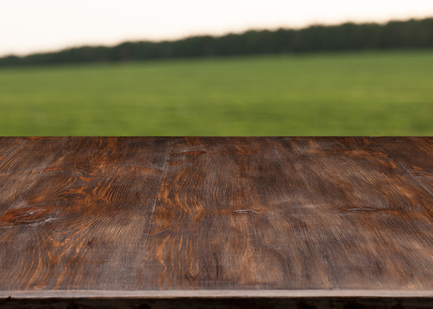 Beautiful vintage table on the background of the landscape. - Photo, Image