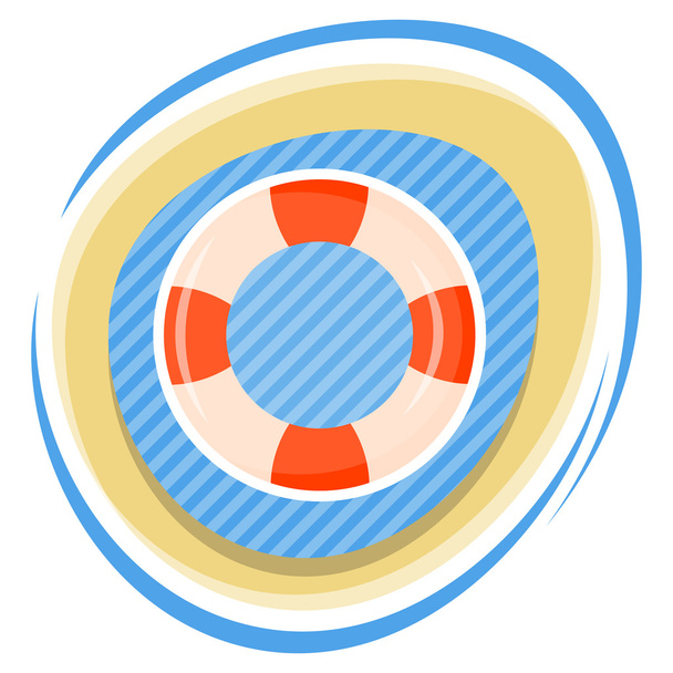 Lifebuoy colorful icon - Vector, Image