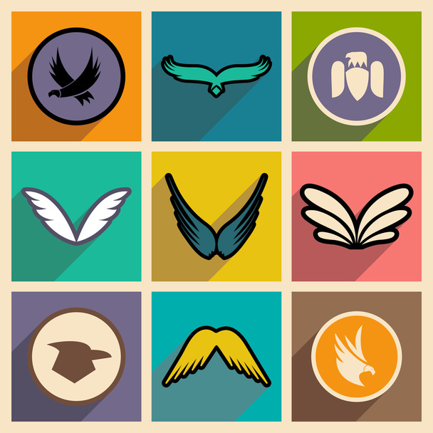 Стильний логотип орла збірки
 - Вектор, зображення