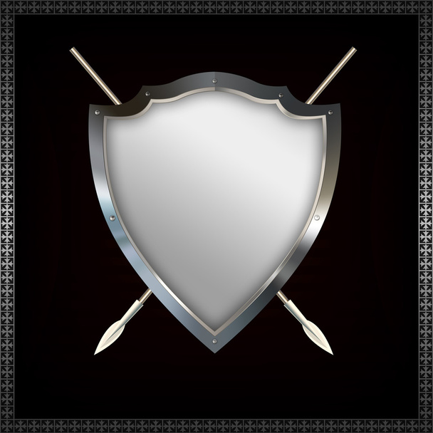 Shield with spears. - Zdjęcie, obraz