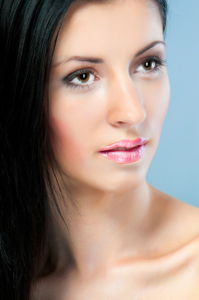 Face with bright fashion make-up - Fotó, kép
