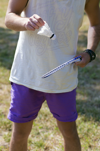 tennis player holding a tennis racket  - Фото, зображення