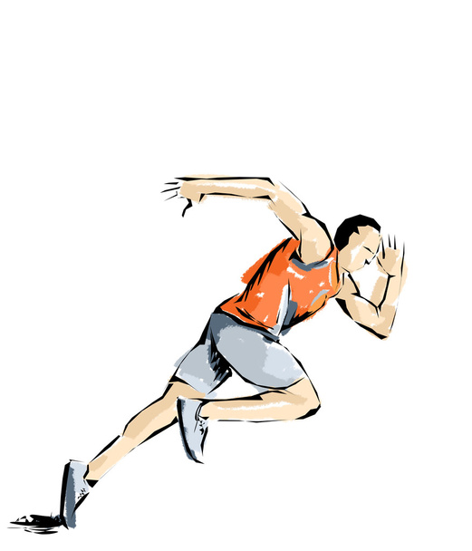 Lekkoatletyka na ilustracji, sportowiec, kto uprawia sport - Zdjęcie, obraz