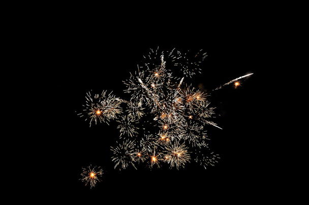Fireworks isolated on black. - Valokuva, kuva