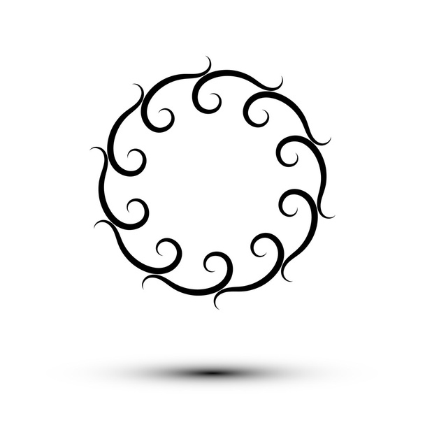 Black logo on white background in vector EPS - Вектор,изображение