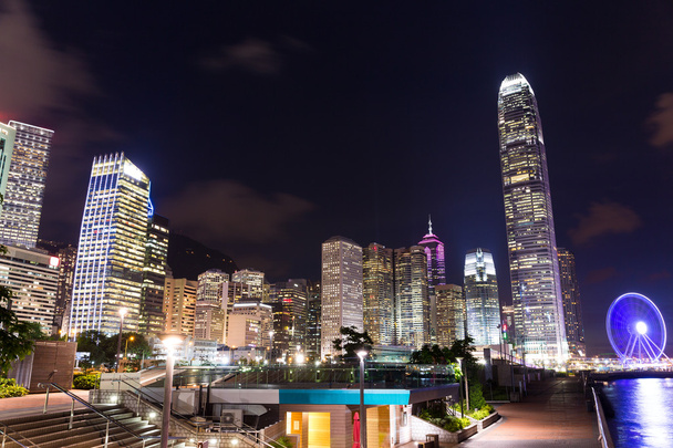 Hong Kong miasto w nocy - Zdjęcie, obraz