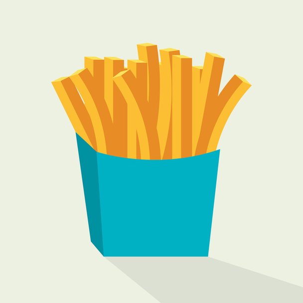 french fries isolated icon design - Vector, Image