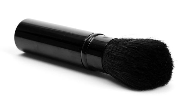 Black brush for make-up isolated on white - Foto, afbeelding