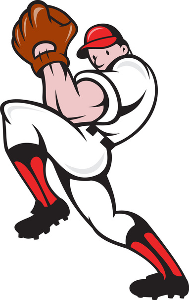 džbán hráč baseballu nadhazování - Vektor, obrázek