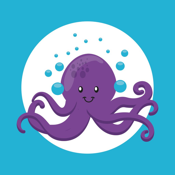 Octupus icon. Sea life design.  - Vetor, Imagem