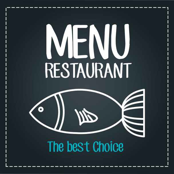 delicious sea food isolated icon design - Vettoriali, immagini