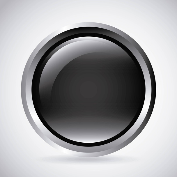 Black button. Label design. Vector graphic - Vektor, obrázek