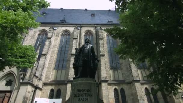 Άγαλμα του Js Bach στη Λειψία - Πλάνα, βίντεο