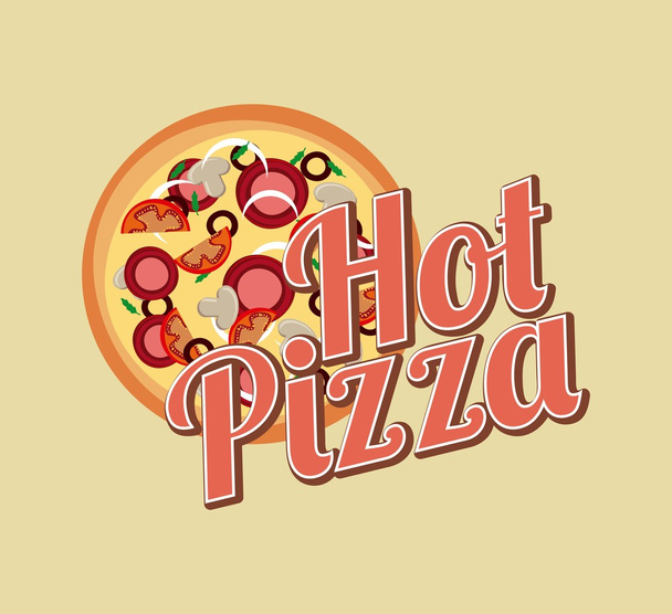 Pizza icon. Fast food design. Vector graphic - Vector, afbeelding