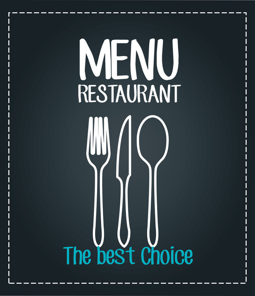 menu restaurant icon design - Vektör, Görsel