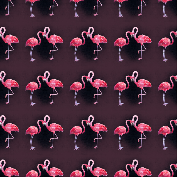 акварель фламинго - Фото, изображение