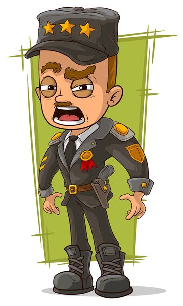 Général de l'armée de bande dessinée en uniforme
 - Vecteur, image