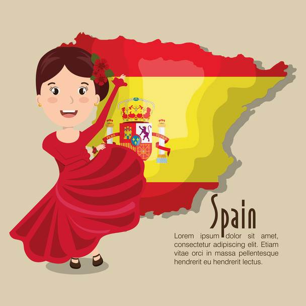 Icone della cultura spagnola icone isolate design
 - Vettoriali, immagini